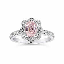 Martin Binder Pink Sapphire &amp; Diamond Engagement Ring