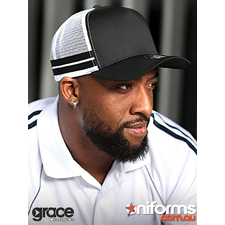 A-Frame Striped Trucker Cap