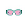VERSACE Medusa Square Sunglasses in Light Blue | REVOLVE