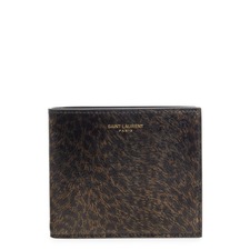 Saint Laurent Textured Leather Bifold Wallet, Main, color, BLACK/ GOLD/ BLACK