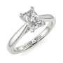 Radiant 4 Claw Solitaire Tappered Ring