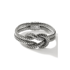 John Hardy Love Knot Sterling Silver Bracelet, Main, color, SILVER