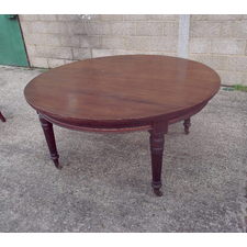 Large Antique Round Table - Late Victorian 5ft Diameter Mahogany Table To Seat 8 Eight People