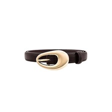 SHASHI Oval Buckle Belt in Brown | REVOLVE