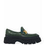 Madison Maison Green Leather Chunky Loafer With Shearling - MADISON MAISON