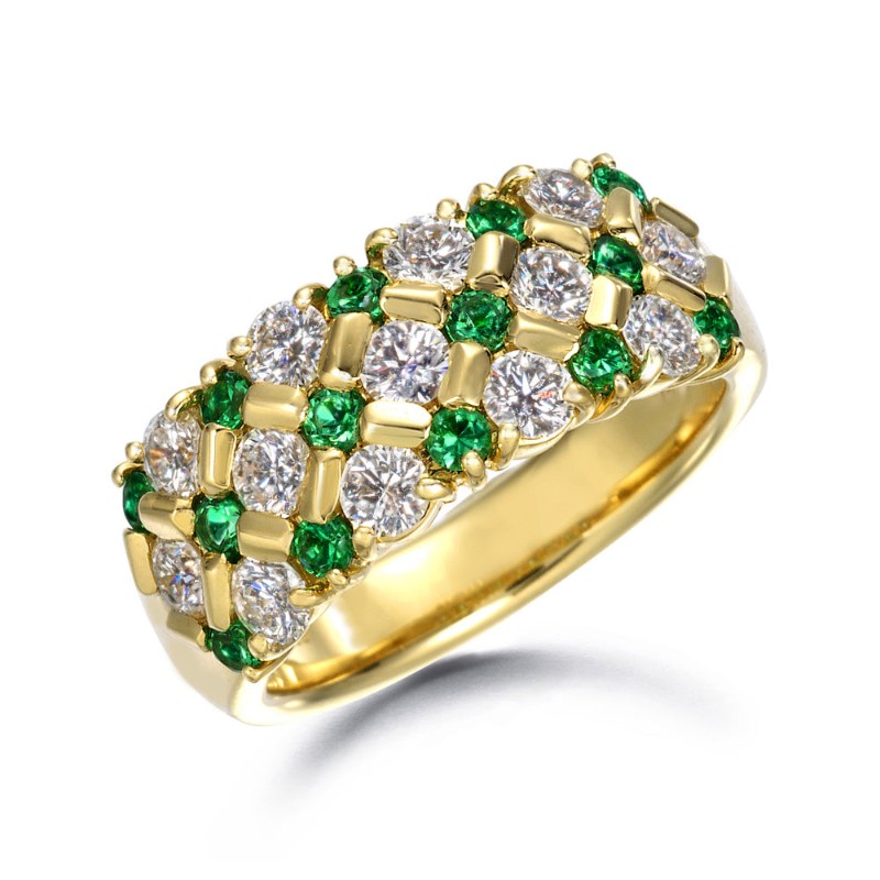 Round Emeralds and Diamonds...