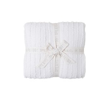 Barefoot Dreams Cozychic Angular Rib Blanket in Cream | REVOLVE