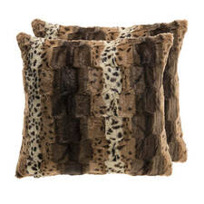 Faux Fur Throw Pillow Cover Only - Set Of 2