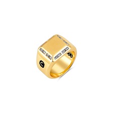 Crislu Men's Signet Ring, Main, color, 18Kt Yellow Gold