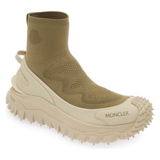 Moncler Trailgrip Sock Sneaker, Main, color, Olive Amber