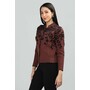 Buy FLORAL JACQUARD SHORT CARDIGAN Online in India