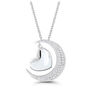 Diamond Moon and Back Pendant
