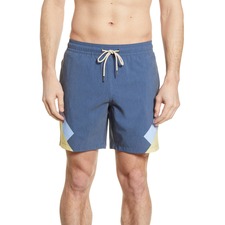 Fair Harbor The Bayberry Swim Trunks, Main, color, Yellow Stripe