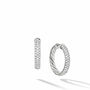 DY Mercer Hoop Earrings in Sterling Silver with Diamonds