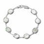 Polished Rock Candy Silver Mini Oval Slice Chain Bracelet
