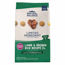 Natural Balance Pet Foods L.I.D. Small Breed Bites Dry Dog Food Lamb &amp; Brown Rice 12 lb