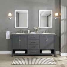 Skye 72'' Double Bathroom Vanity with Quartz Top