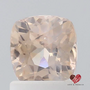 1.08cts Square Cushion Medium Peach Champagne Notes Blush Sapphire