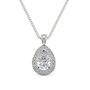 Pear Shape Pave Halo Pendent