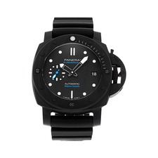 Watchfinder &amp; Co. Panerai Preowned Submersible Automatic Rubber Strap Watch, 42mm, Main, color, Black
