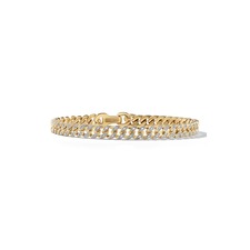 David Yurman Men's Pavé Diamond Curb Chain Bracelet, Main, color, 18K Yellow Gold/ Diamond