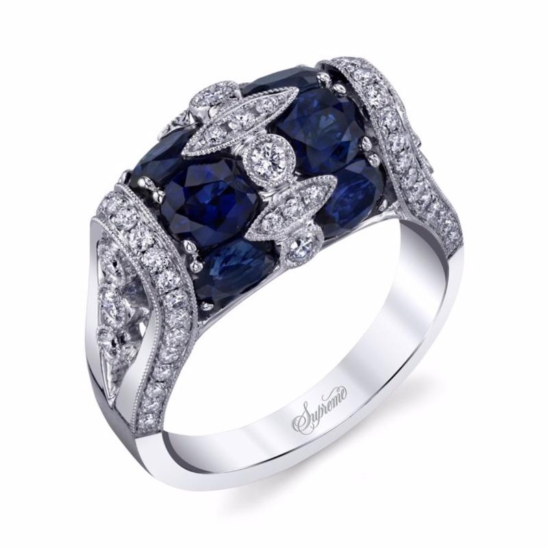 Sapphire and Diamond Barrel...