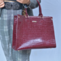 Cherry Croco Handbag for Women