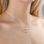Double Heart Necklace Perso...