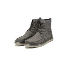 The Searcher Boot in Castlerock Grey Quilted Wool Suede