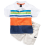 Nautica Baby Set, Baby Boys Striped Polo Shirt and Twill Shorts
