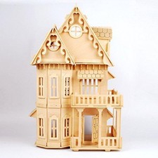 17 Wooden Dream Dollhouse 6 Rooms DIY Kits Miniature Doll House Great for Gift