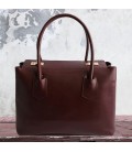 Burgundy Leather Tote - Nak...