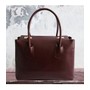 Burgundy Leather Tote - Naked Italian Leather Bags