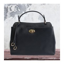 Blue Soft Leather Handbag - Naked Italian Leather Bags