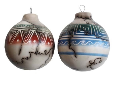 COLORBAND HORSEHAIR POTTERY ORNAMENTS -  Authentic Native American Pottery & Navajo Arts & Crafts Online @ SignatureThings.com