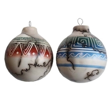 COLORBAND HORSEHAIR POTTERY ORNAMENTS -  Authentic Native American Pottery & Navajo Arts & Crafts Online @ SignatureThings.com
