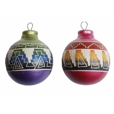 BRIGHTLY PAINTED ETCHWARE POTTERY ORNAMENT - Old Handmade Pottery & Southwest Native American Arts Buy Online @ SignatureThings.com
