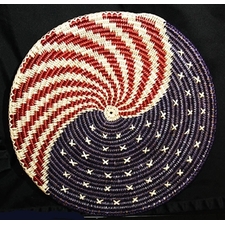 PATRIOTIC NAVAJO BASKET - Antique Navajo Baskets & Native American Ornaments @ SignatureThings.com