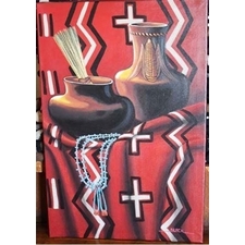 Navajo still life - Navajo Dry Paintings, Native American Ancient Arts & Crafts Online @ SignatureThings.com