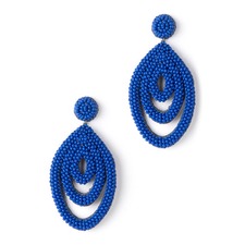 Deepa Gurnani Mirabai Beaded Drop Earrings, Main, color, Cobalt
