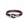 John Varvatos Leather Bracelet, Main, color, Brown