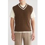 Museum of Peace &amp; Quiet School House Cable Knit Sweater Vest, Main, color, Brown