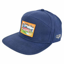 7 Panel Hat_Gone Fishing Navy