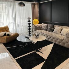 Modern Black Rug