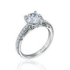 Platinum Semi-Mount Diamond Engagement Ring