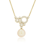 18K Yellow Gold Golden South Sea Pearl and Diamond Necklace