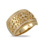 Yellow gold 1/3ctw Diamond Byzantine Band 