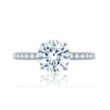 A.JAFFE Quilted Round Semi Mount Engagement Ring