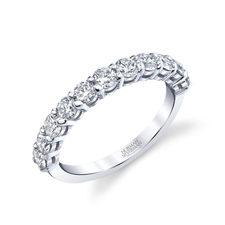 Brilliant Round Cut Diamond Halfway Eternity Band