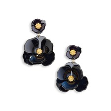 Nordstrom Pansy Drop Earrings, Main, color, Navy- Gold